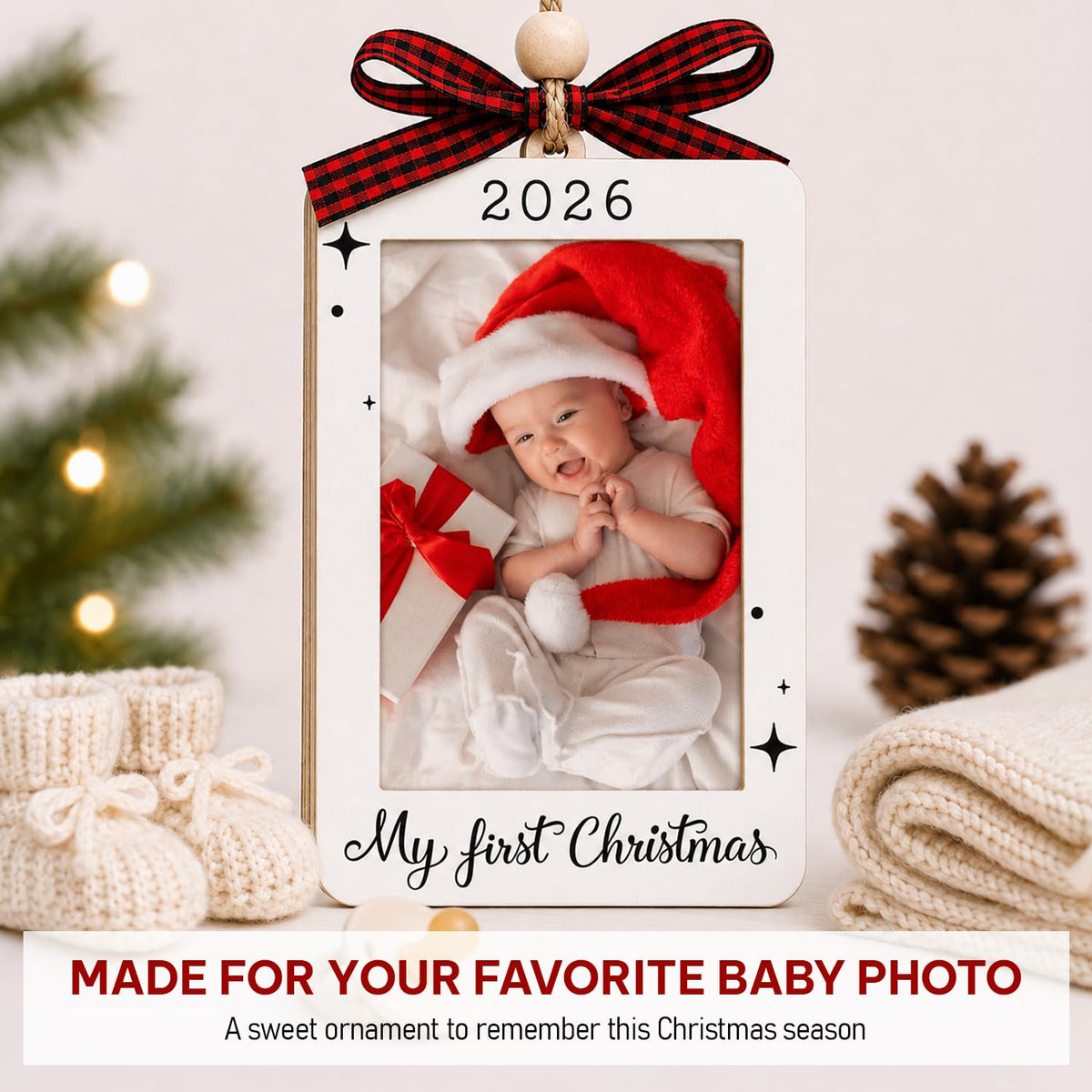 Baby's First Christmas Ornament 2026 Picture Frame C200461