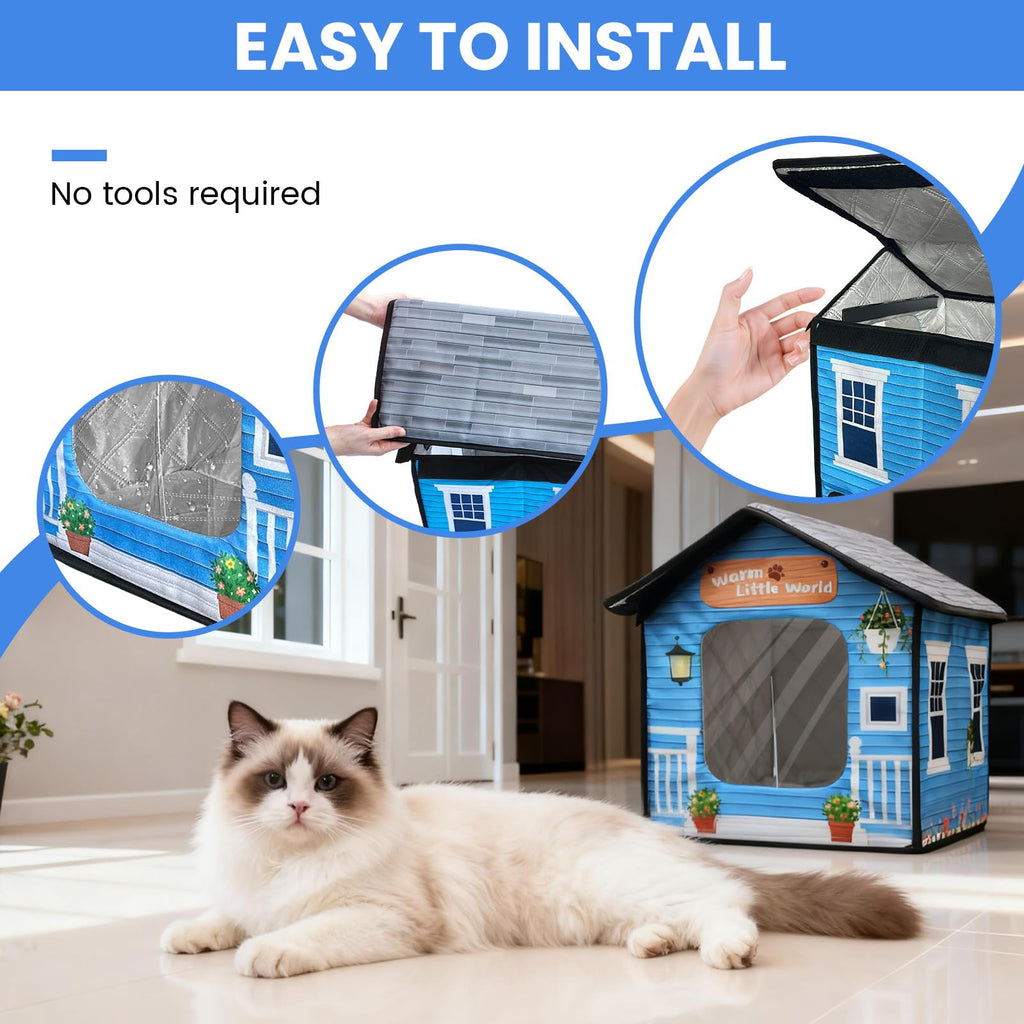 Heated Cat House with Dual Escape Doors G433438
