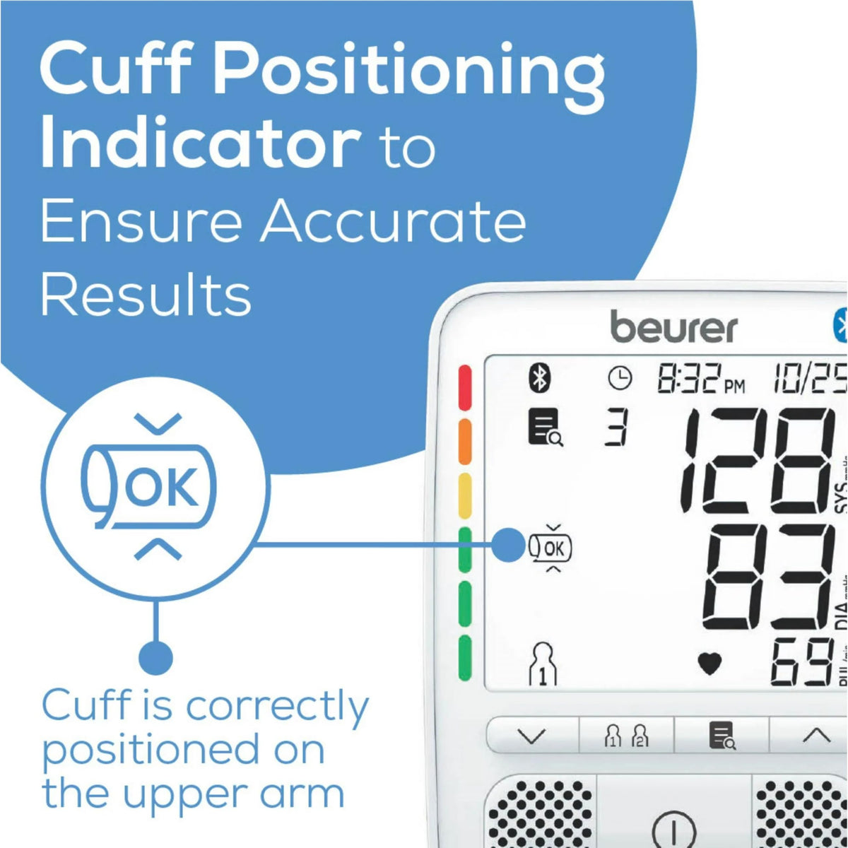 Upper Arm Blood Pressure Monitor with Bluetooth and Talking Function P803