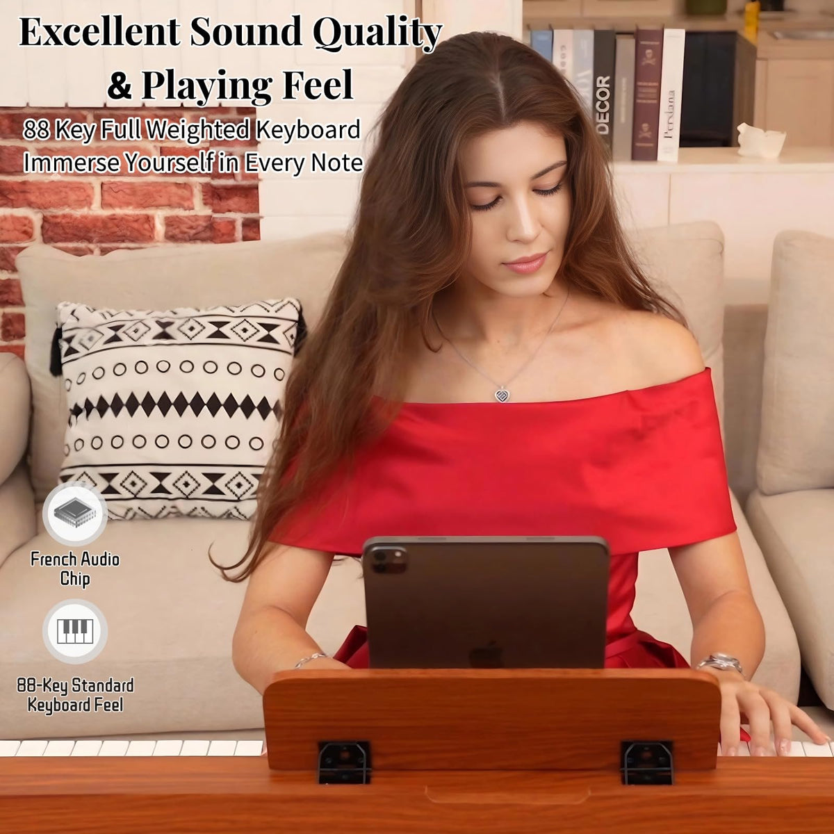 88 Key Weighted Digital Piano with Stand & 3 Pedals I29907