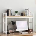 White Wood and Metal Desktop Bookcase I779