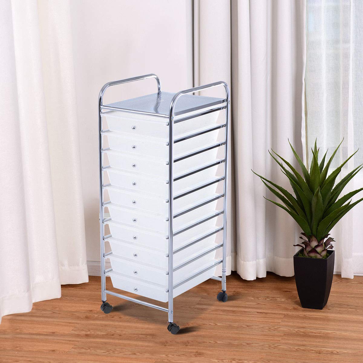 10 Drawer Rolling Storage Cart O880