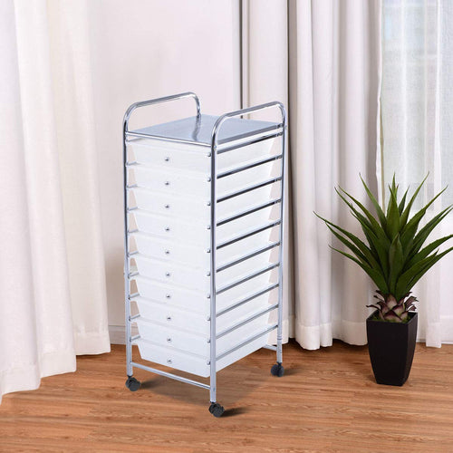 10 Drawer Rolling Storage Cart O880