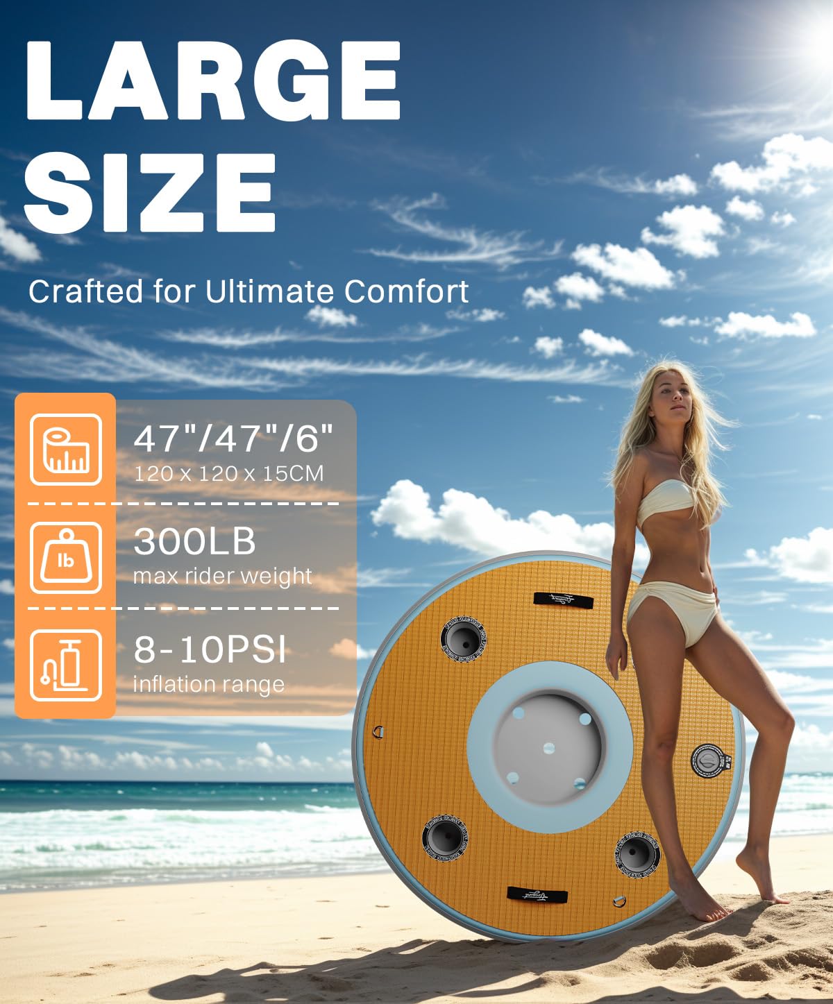 4FT Inflatable Floating Bar with Ice Bucket C37955