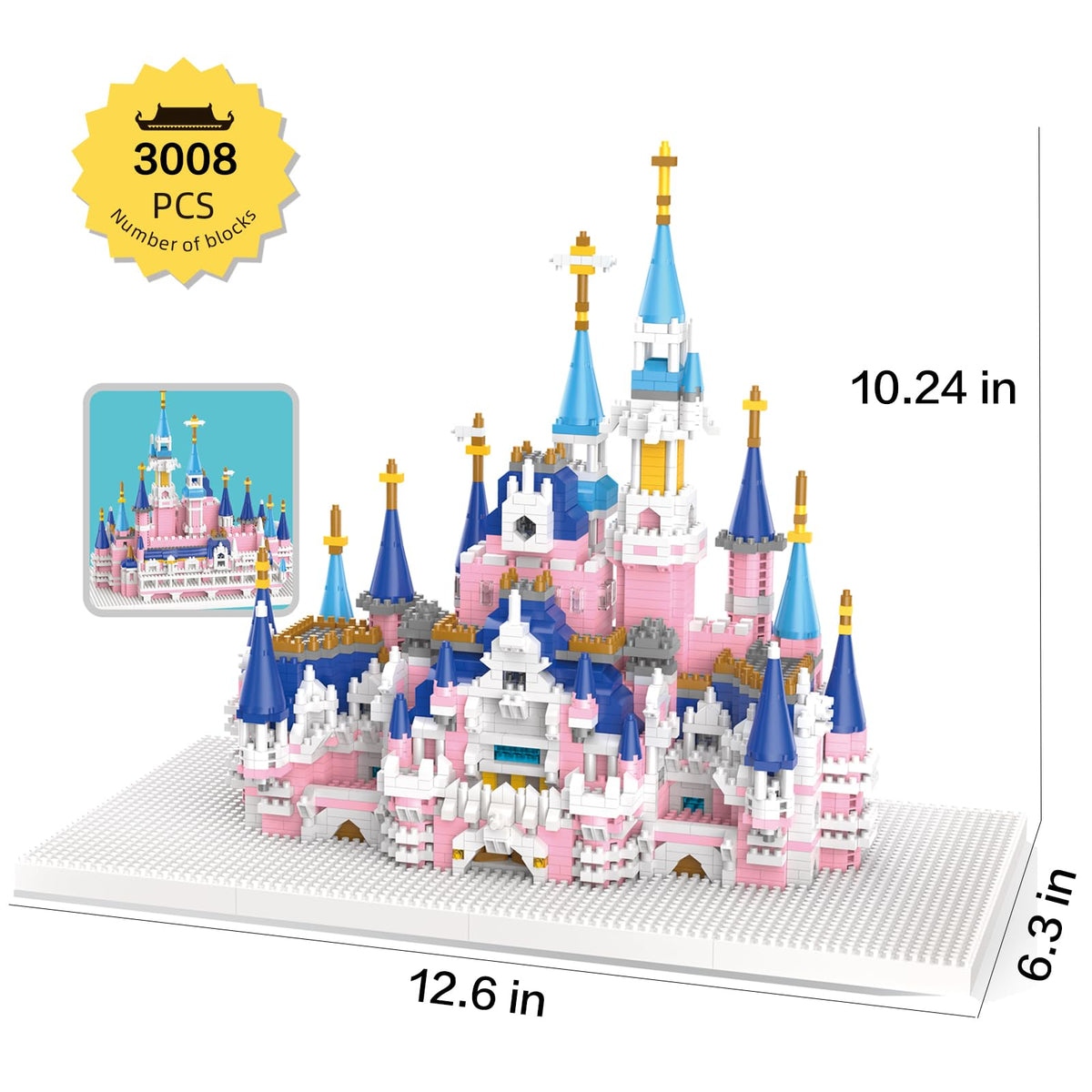 3008 Pcs Castle Architecture Mini Building Blocks Set O9545