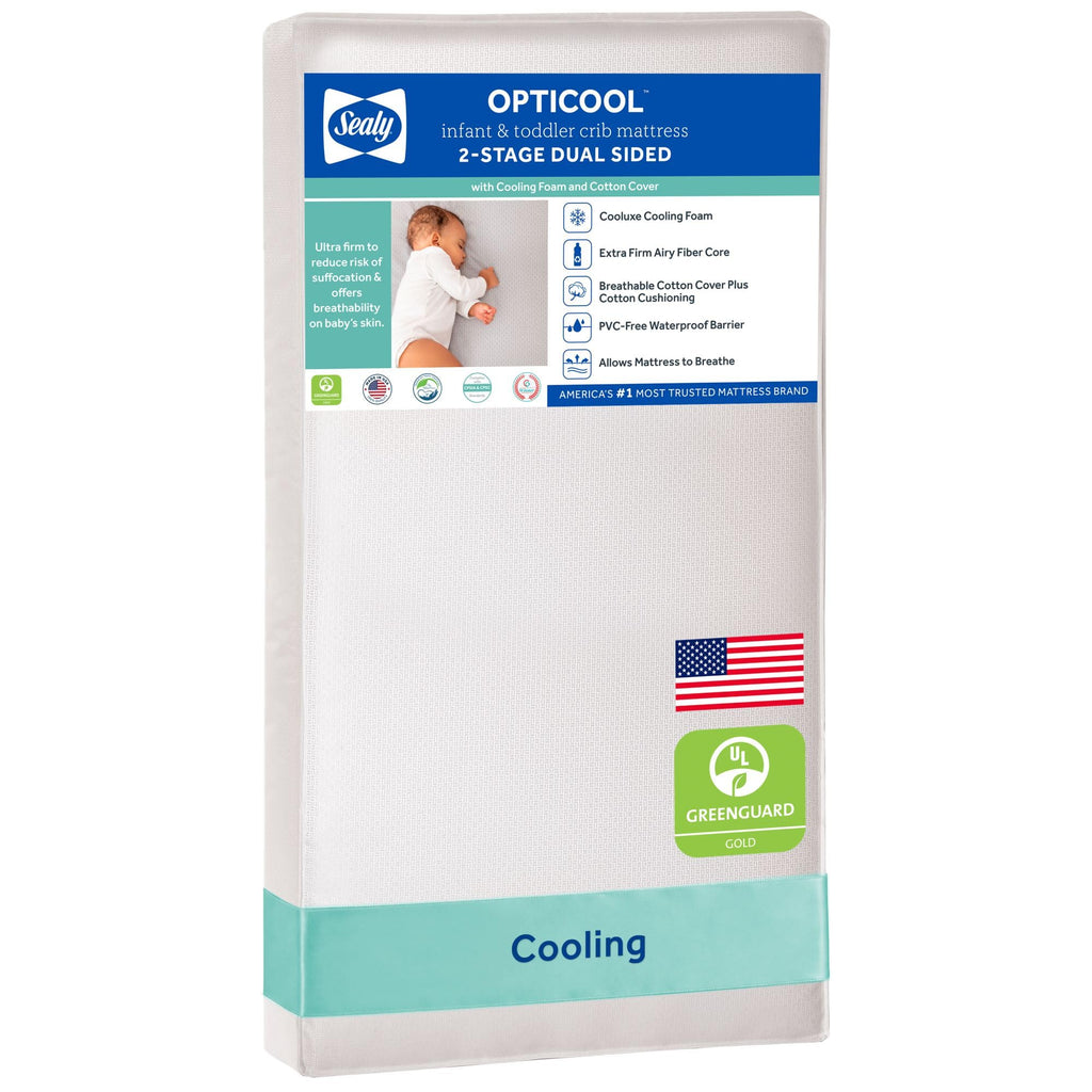 2 Stage Breathable Cooling Foam Cotton Crib Mattress O677477