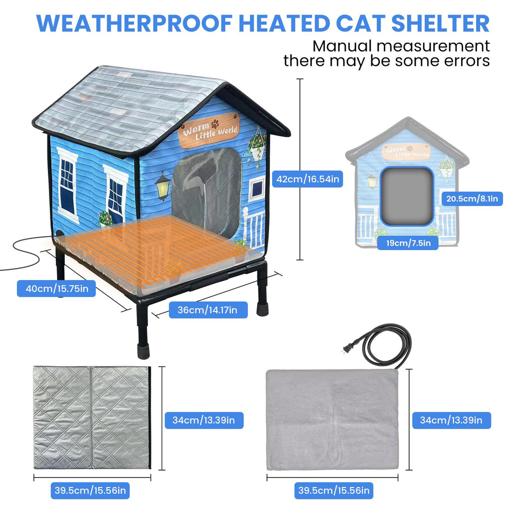 Heated Cat House with Dual Escape Doors G433438