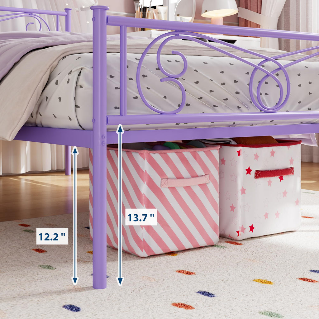 Twin Size Metal Bed Frame with Headboard B5579