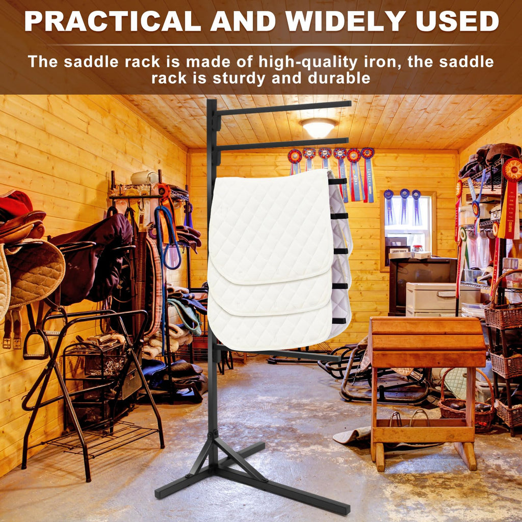 8-Tier Saddle Pad Rack with Stand U668659