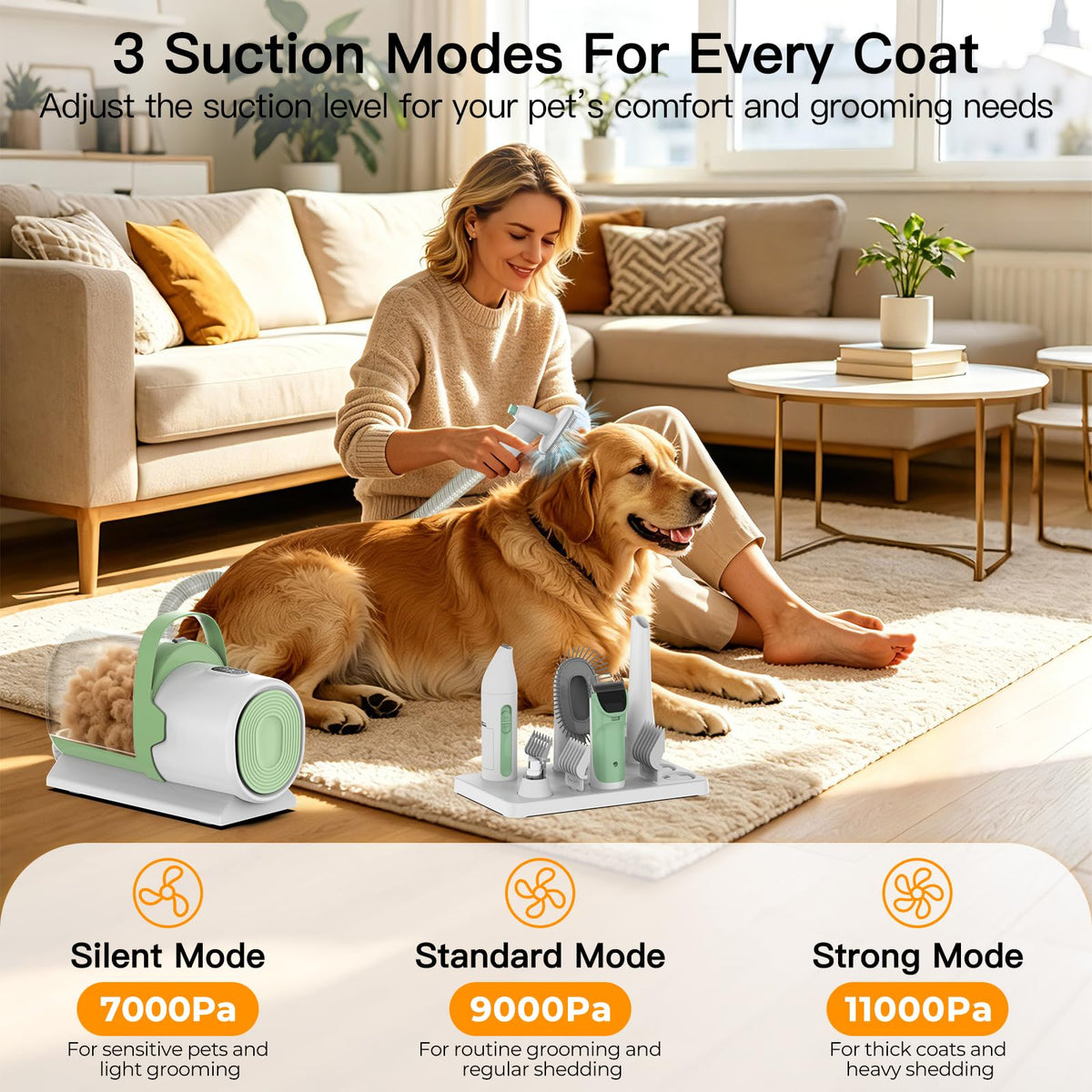 7-in-1 Dog Grooming Vacuum Kit B6533