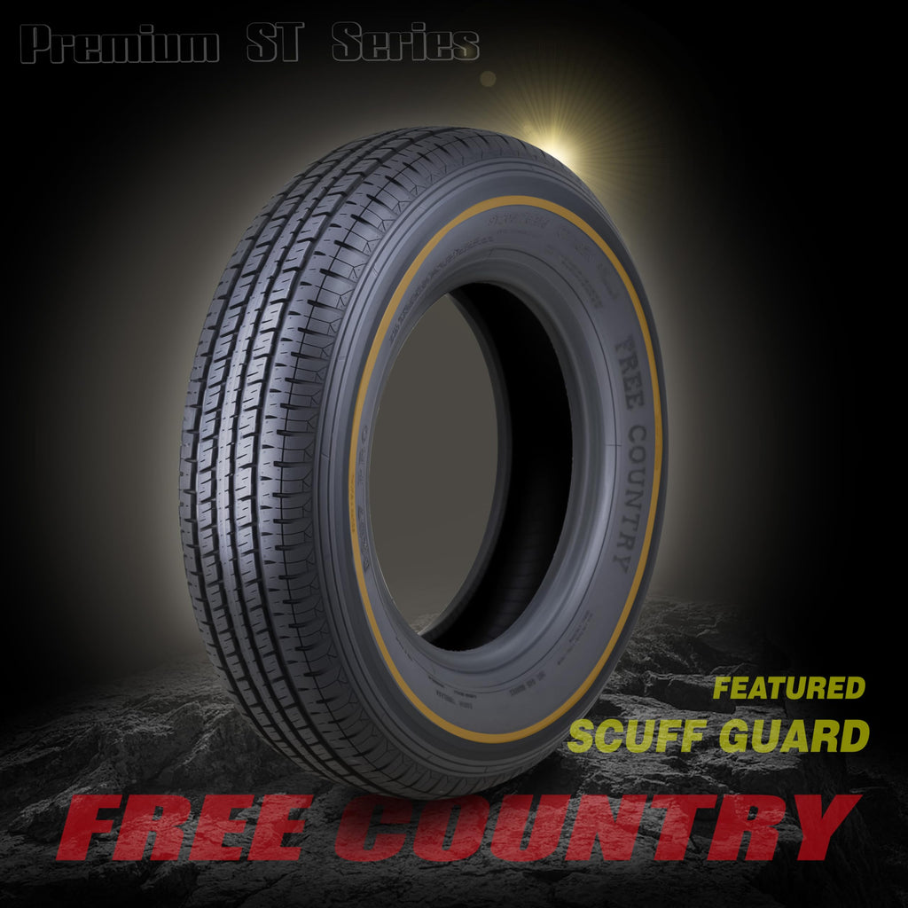 2 Premium Trailer Tires ST205/75R14 8PR LR D R775