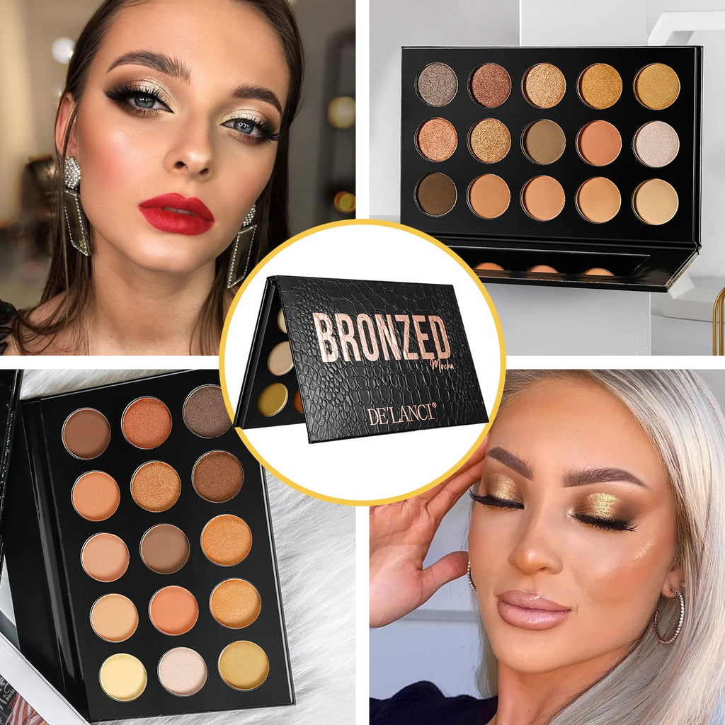 Nude Gold 15 Shades Matte Shimmer Eyeshadow Palette F5303