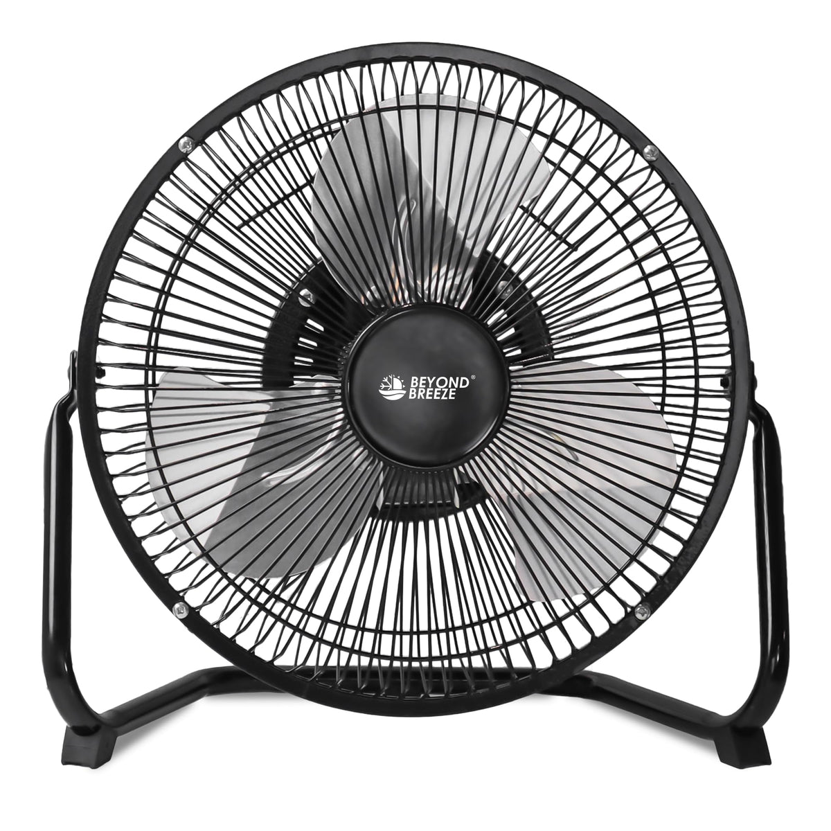 9 Inch Black Metal Floor Fan Y444196