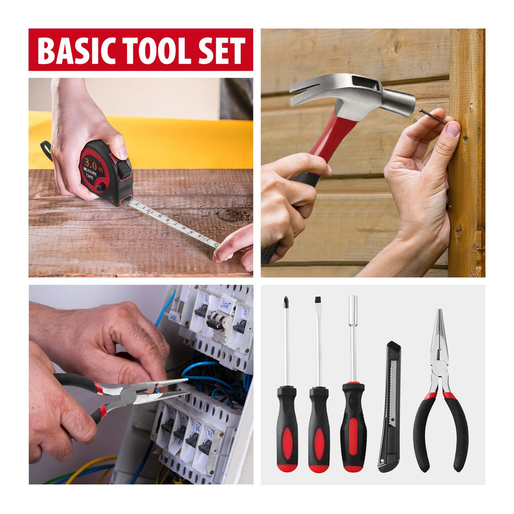 146-Piece Household Tool Kit with Storage ToolBox K7123
