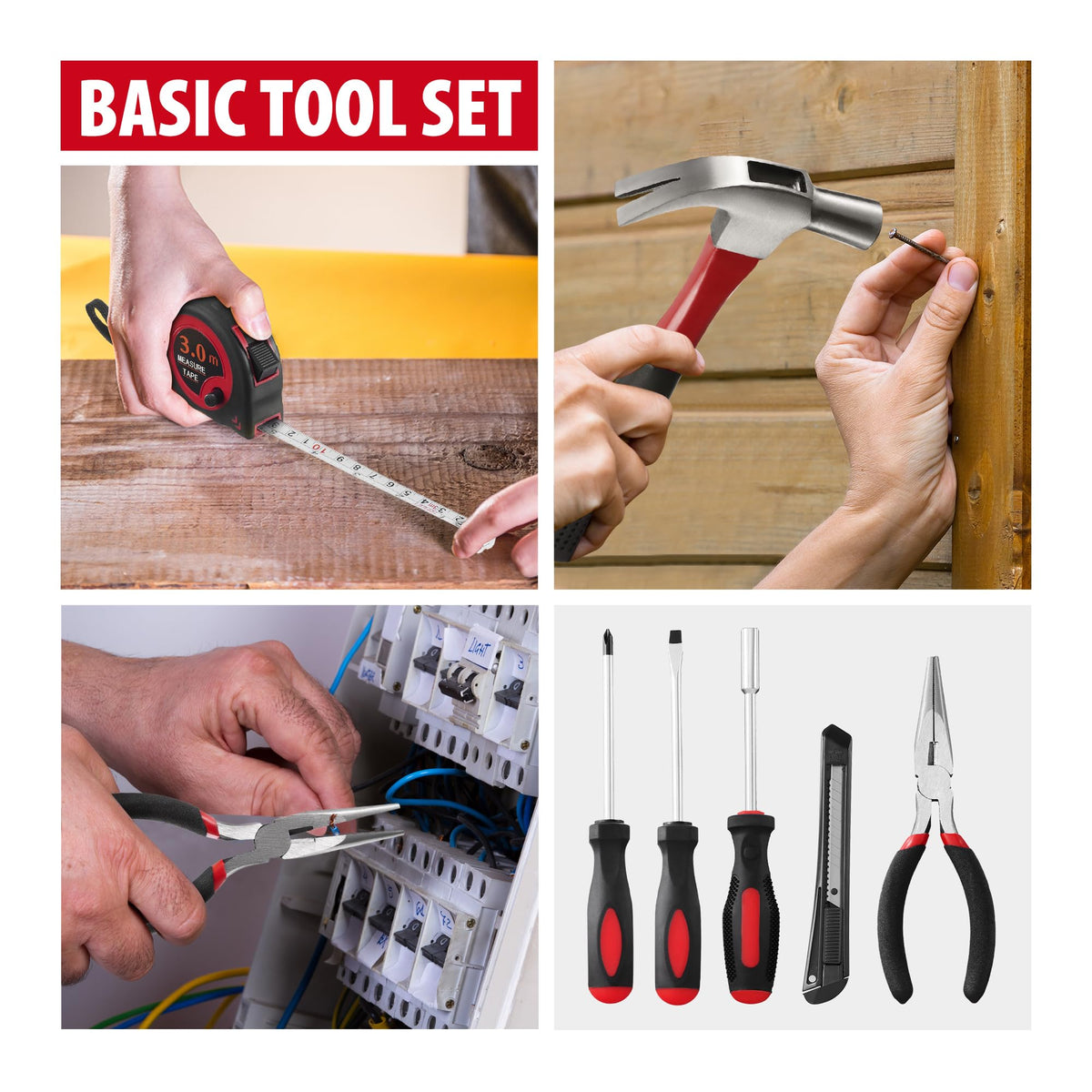 146-Piece Household Tool Kit with Storage ToolBox K7123