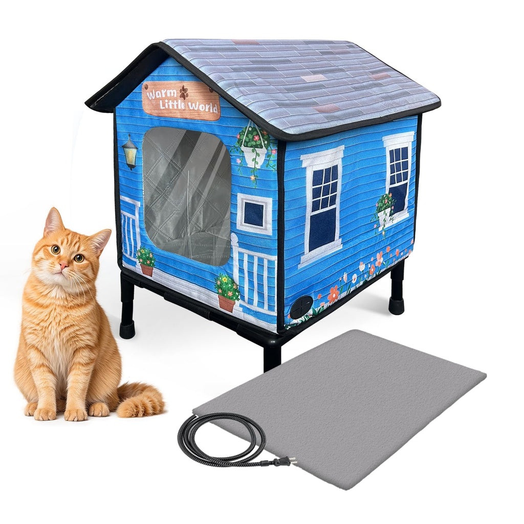 Heated Cat House with Dual Escape Doors G433438