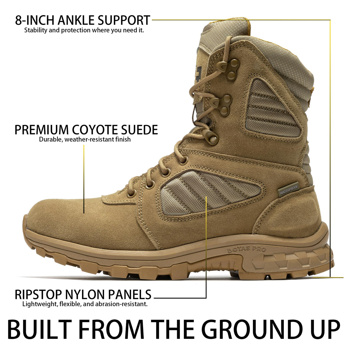 8-Inch Waterproof Military Tactical Boots C518104