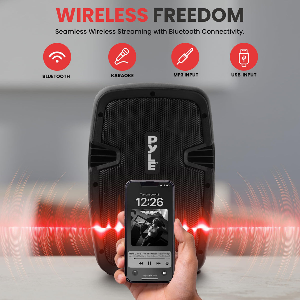 Dual 8 Inch Powered PA Speaker System Y590910