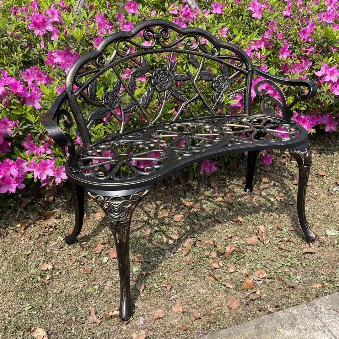 Cast Aluminum Outdoor Bench E197