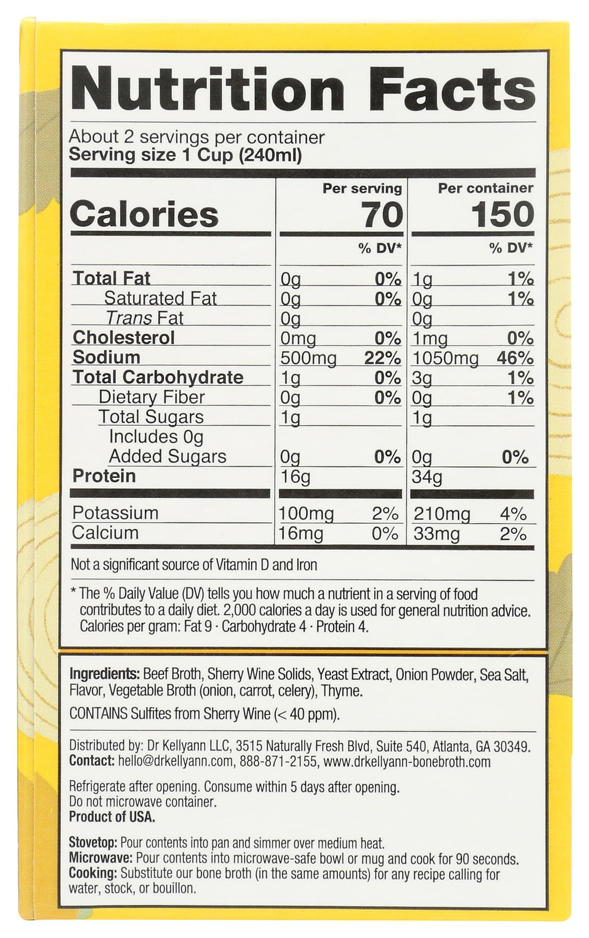 French Onion Bone Broth 16.9 Ounce T19172