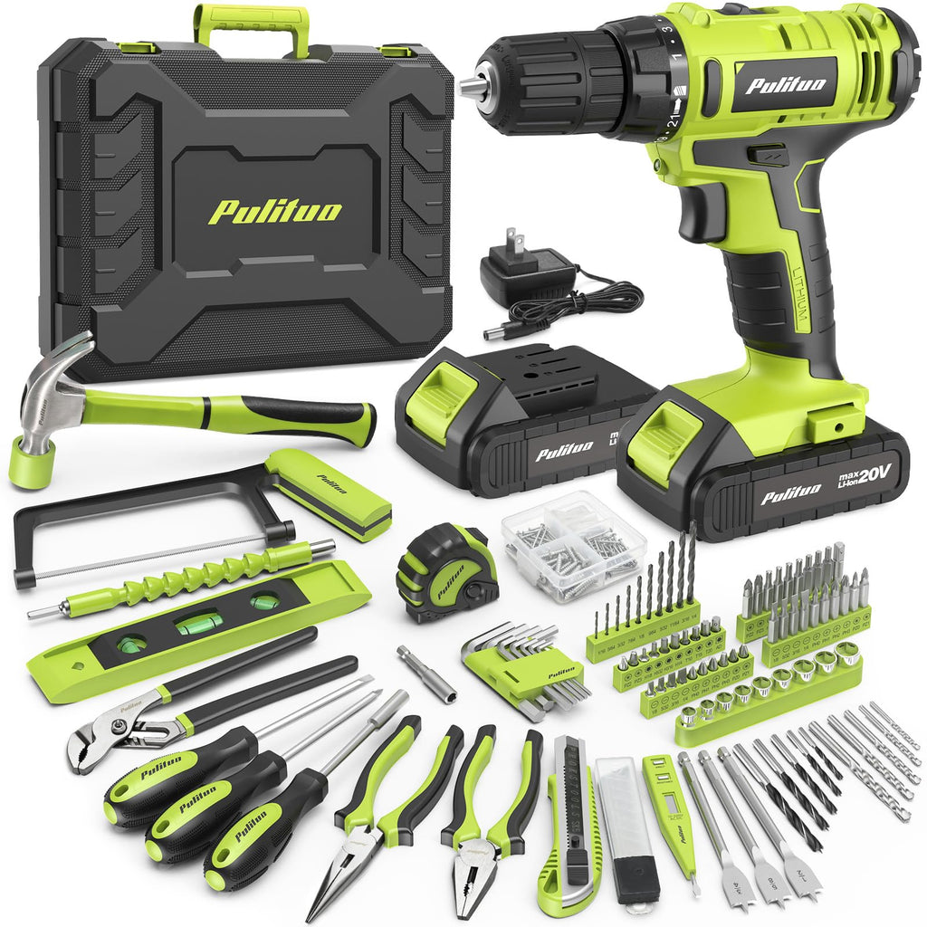 199-Piece 20V Cordless Drill Driver Power Tool Set with Toolbox D7222