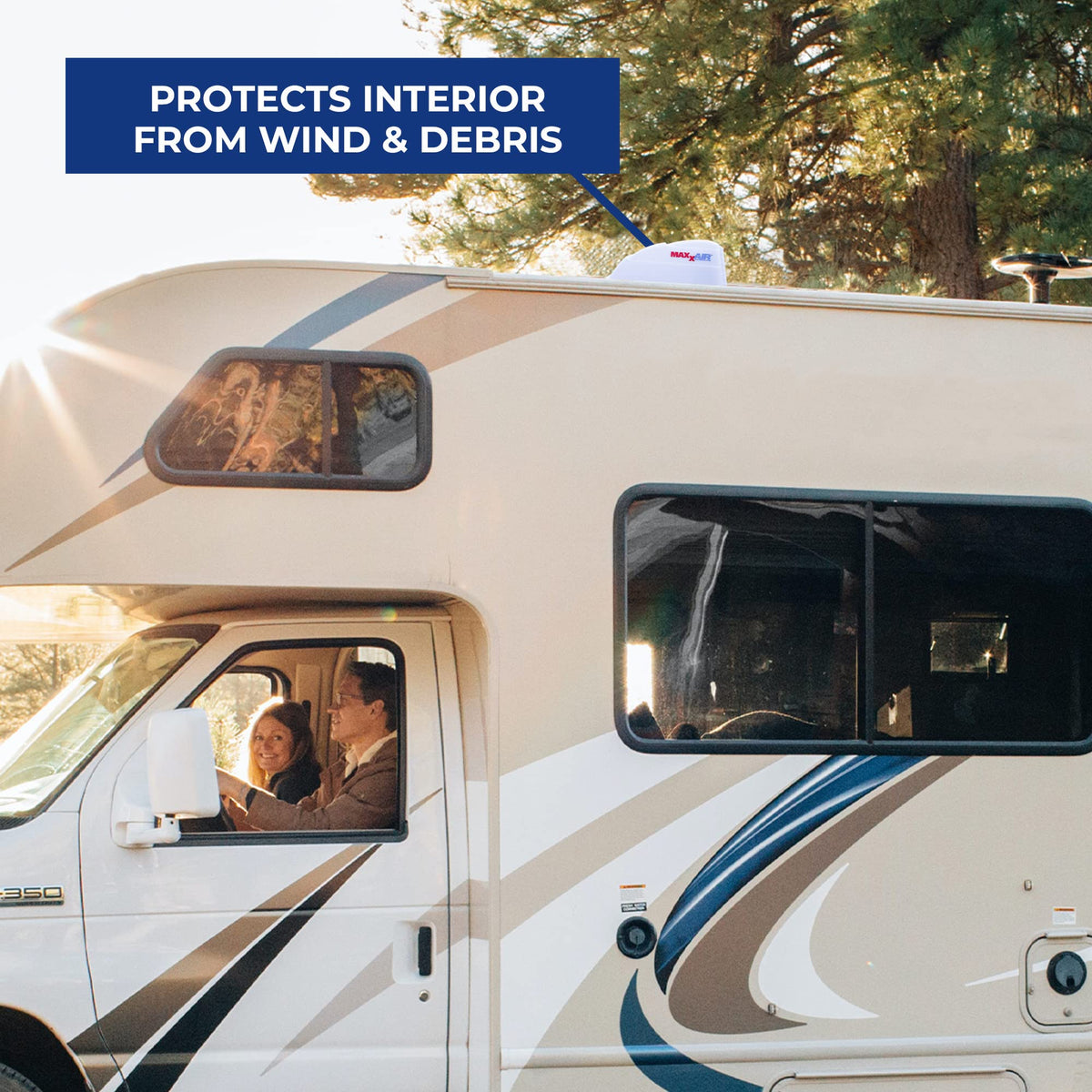 White RV Roof Vent Cover I794