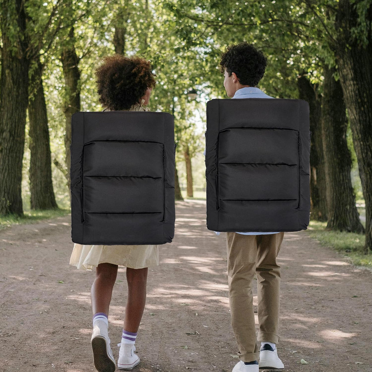 Black 25" Wide Stadium Seat with Back Support Z76308
