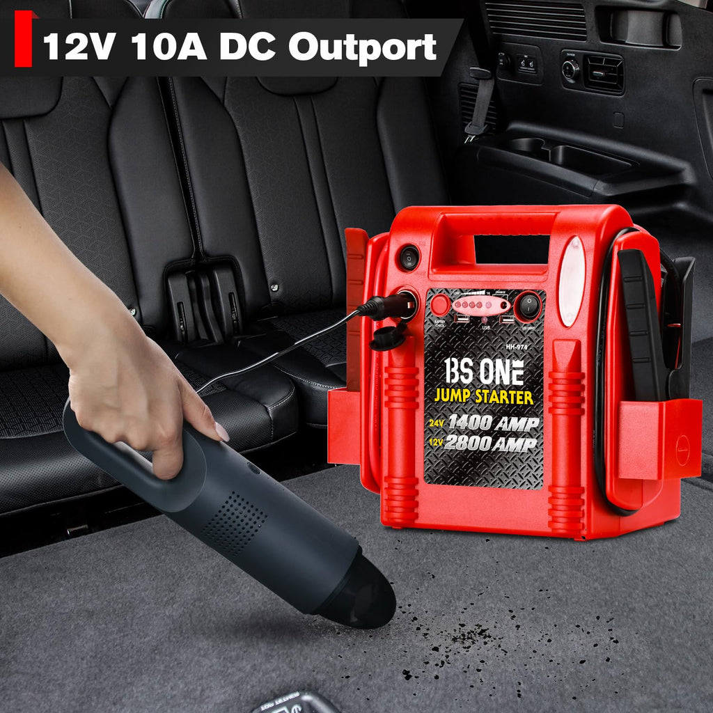 24V / 12V Heavy Duty Jump Starter with USB/DC Output and LED Light B67580