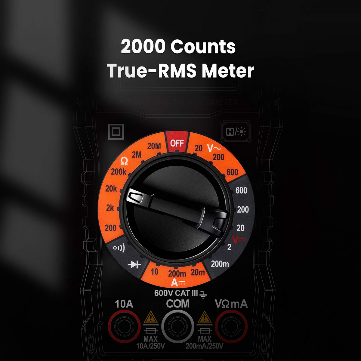 Digital Multimeter Voltmeter with Case U405469
