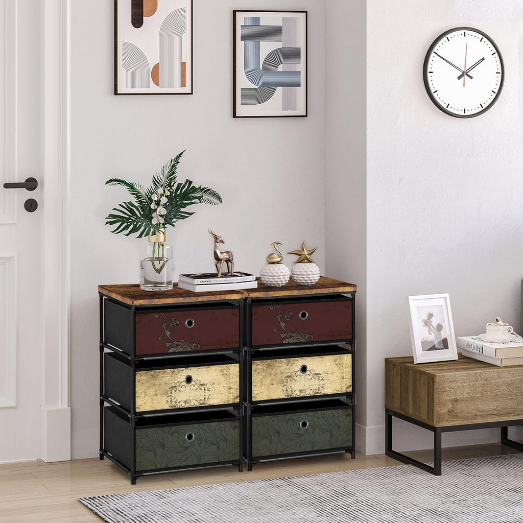 3 Drawer Fabric Nightstand P926