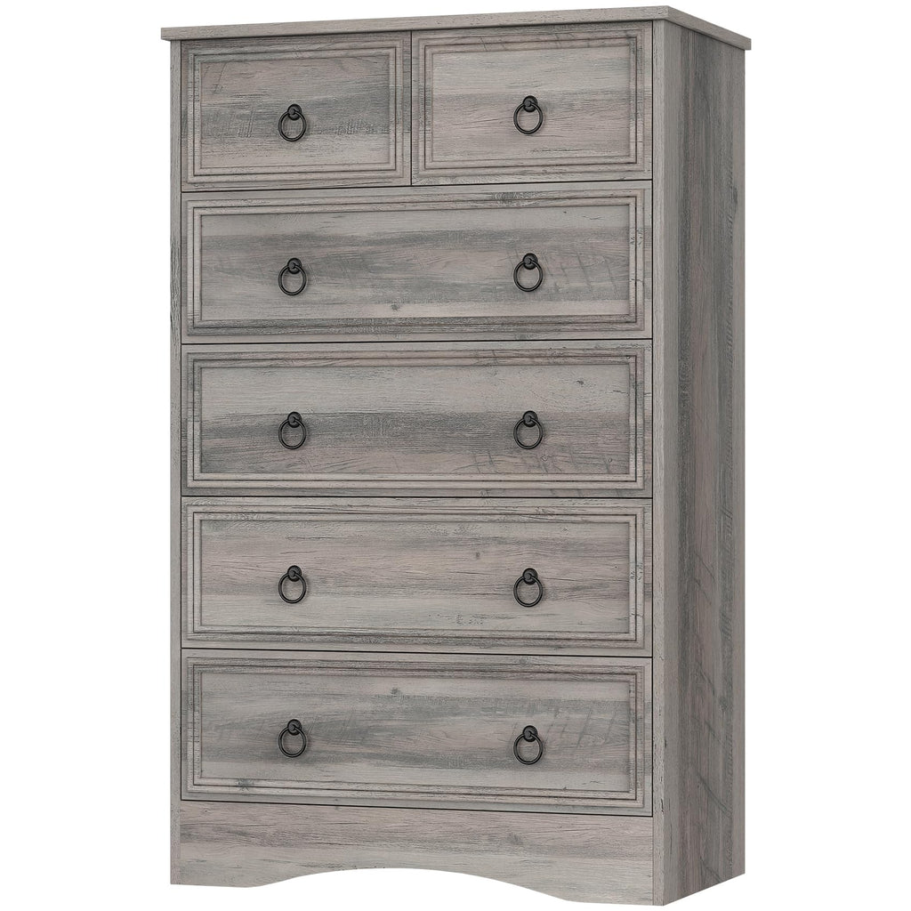 48'' Tall Grey 6 Drawer Dresser E7881