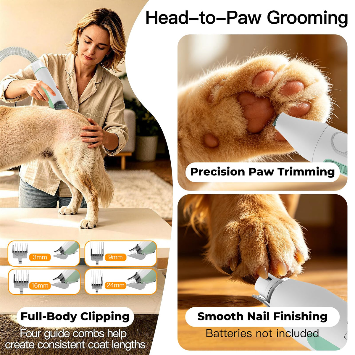 7-in-1 Dog Grooming Vacuum Kit B6533