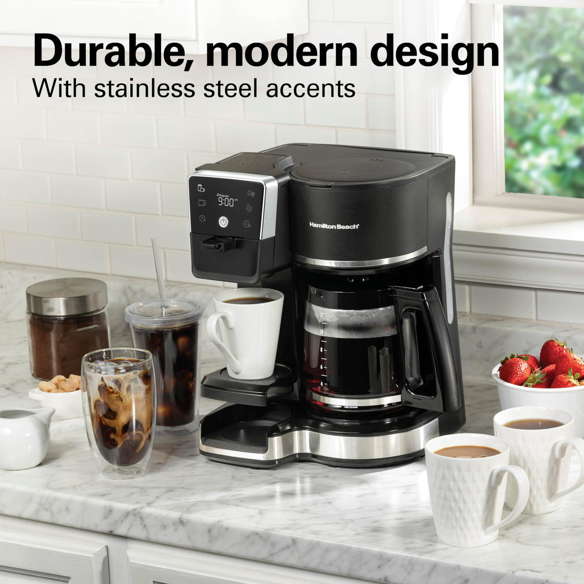 2-Way Drip Coffee Maker & Single Serve Coffee Machine M97325