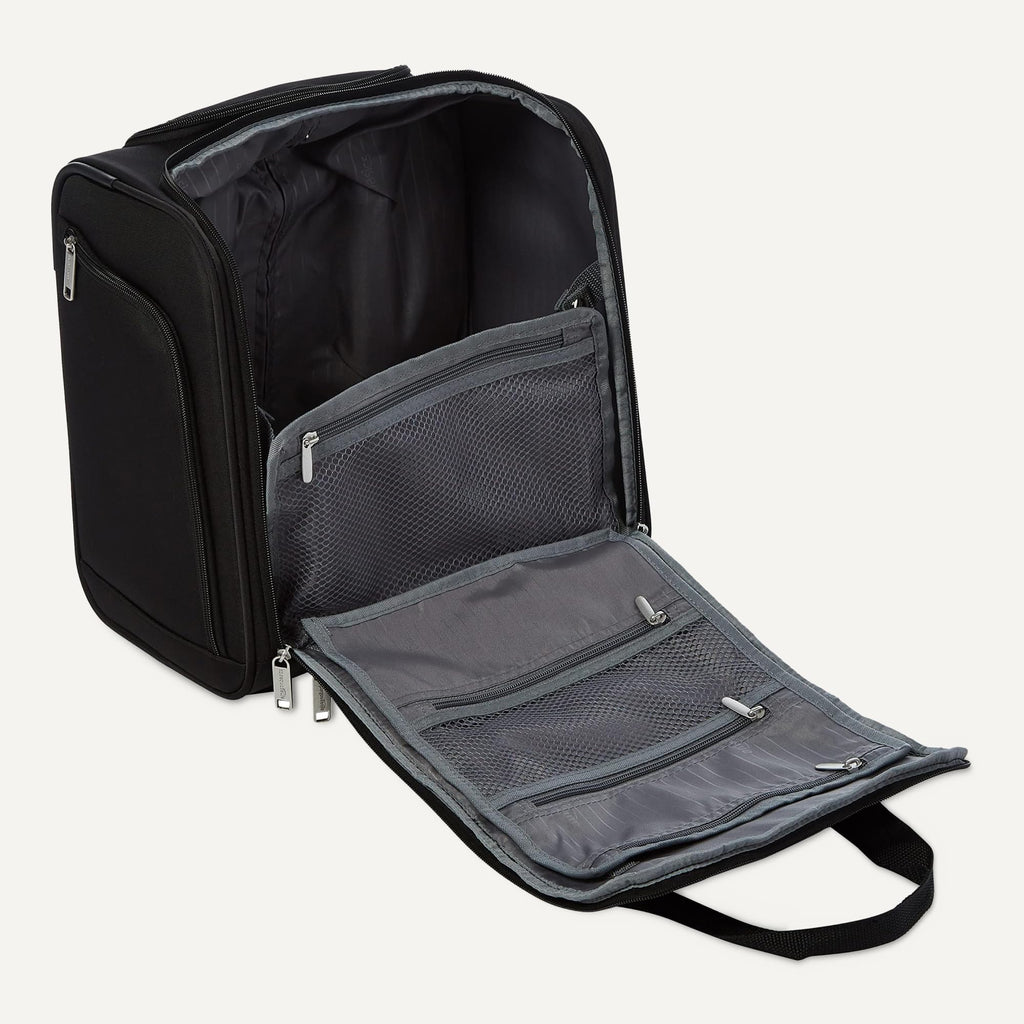Underseat Carry-On Luggage with Wheels and Handle, 14" Rolling Travel Bag, Black M653727