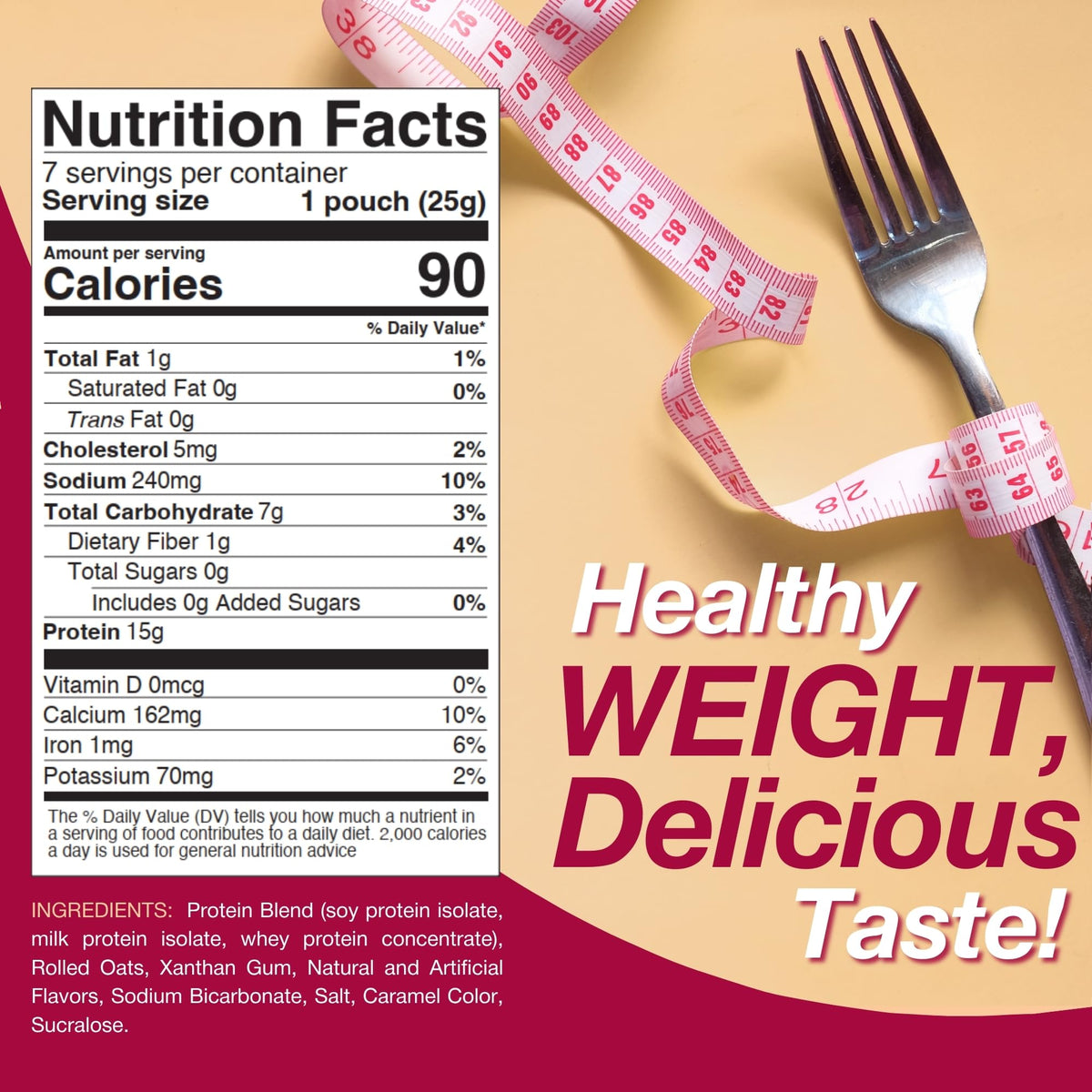 High Protein Sugar Free Instant Oatmeal 7ct S5485