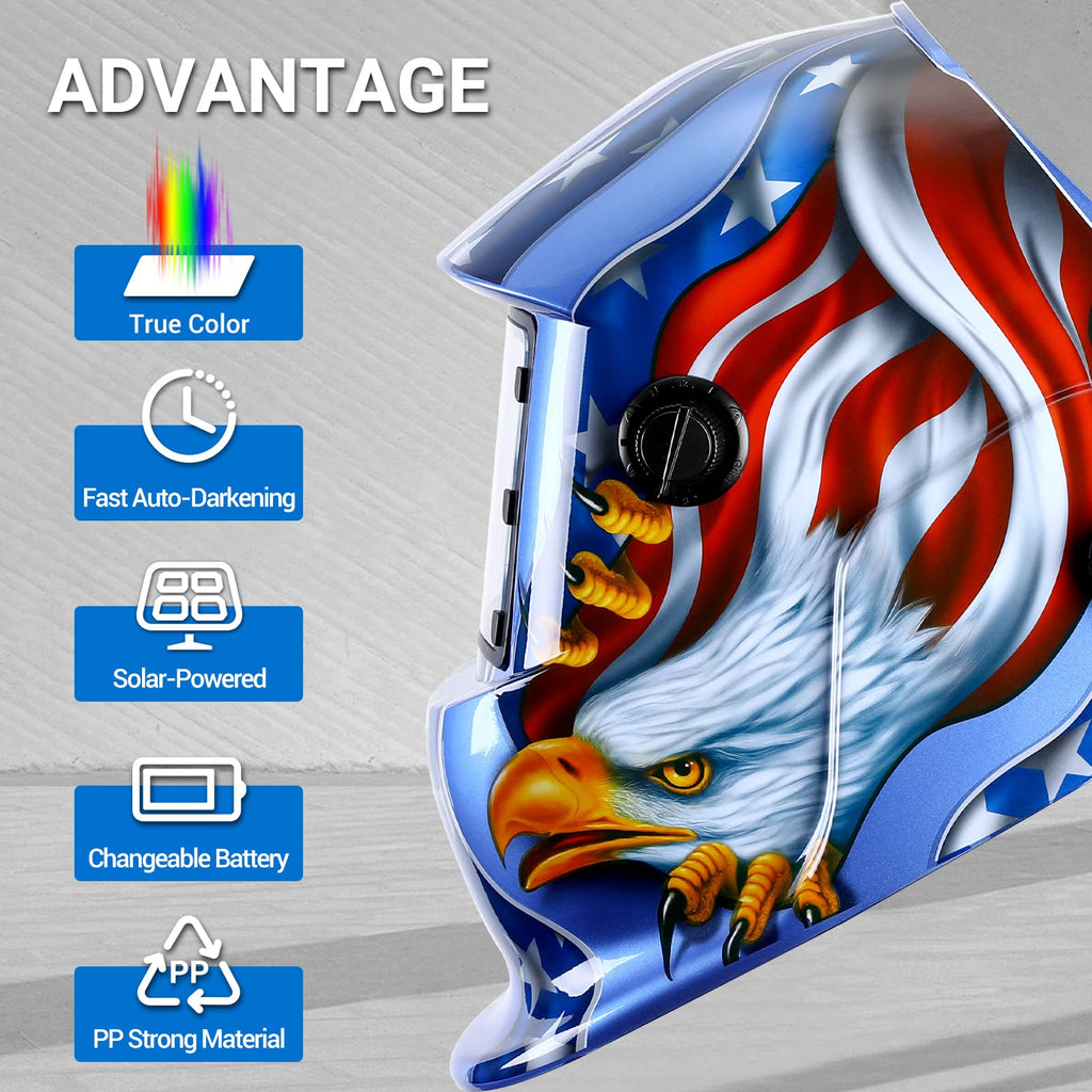 Auto Darkening Solar Powered Welding Helmet W34234
