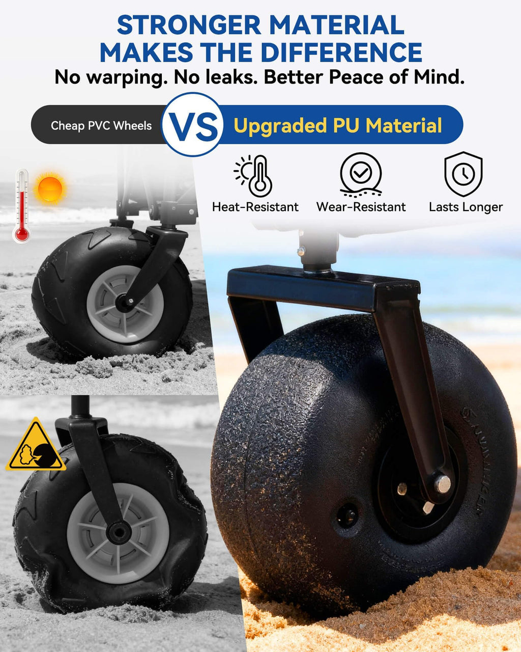 Collapsible Beach Wagon with Balloon Wheels G59790