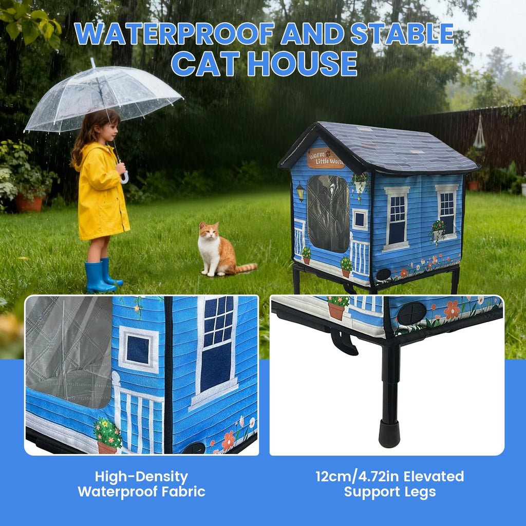Heated Cat House with Dual Escape Doors G433438