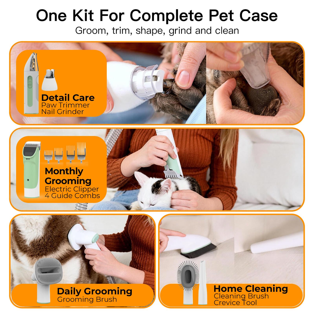 7-in-1 Dog Grooming Vacuum Kit B6533