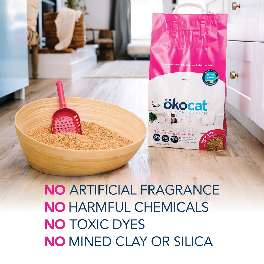 Super Soft Wood Clumping Cat Litter, Unscented, 14 pounds H805273