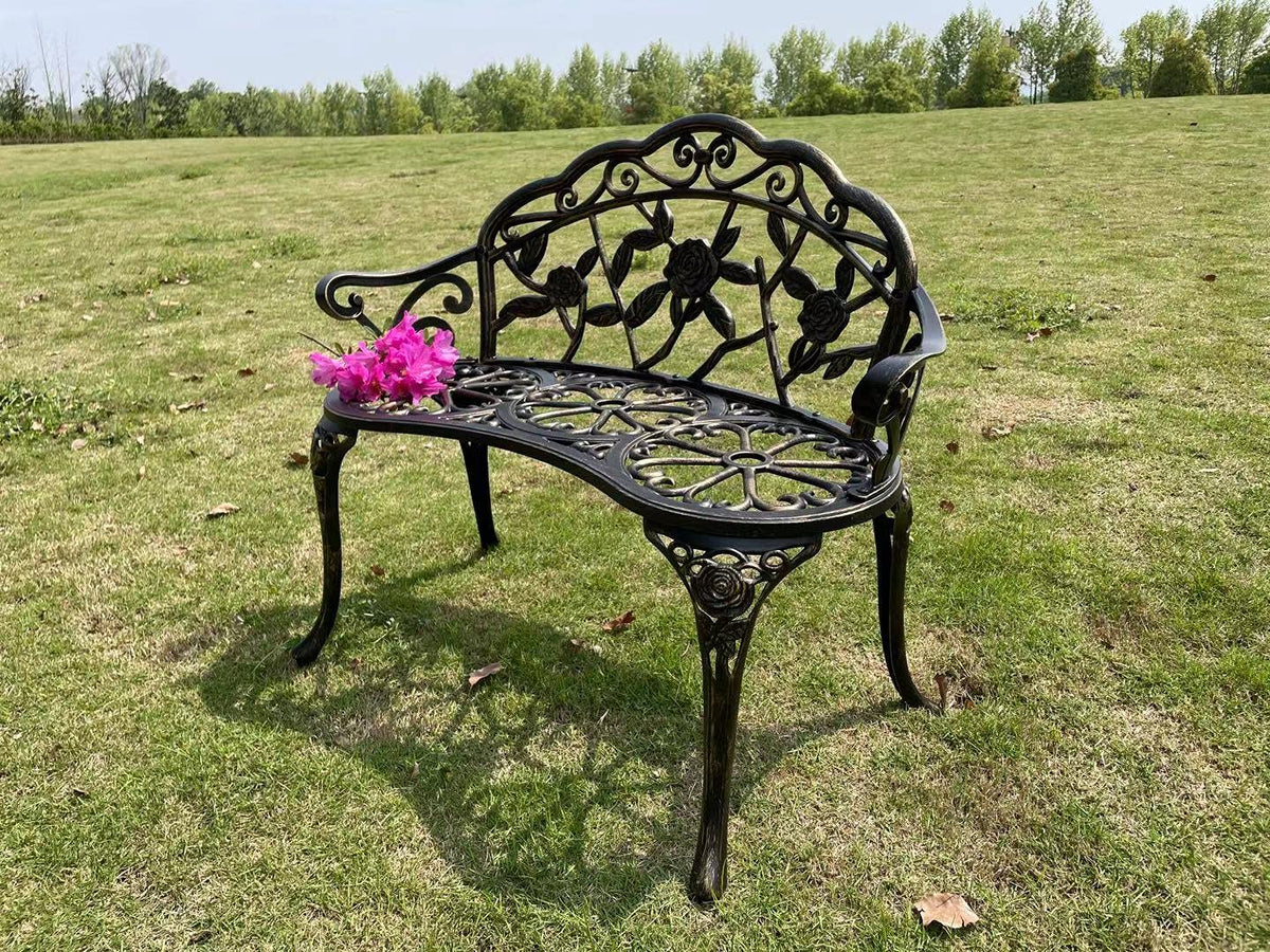 Cast Aluminum Outdoor Bench E197