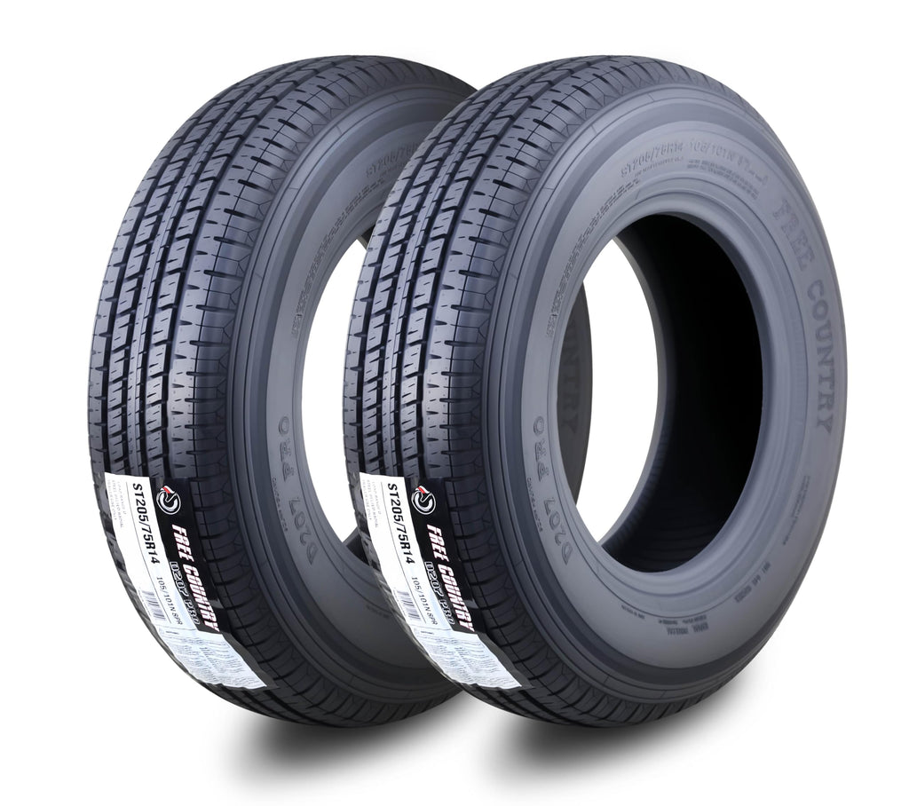 2 Premium Trailer Tires ST205/75R14 8PR LR D R775