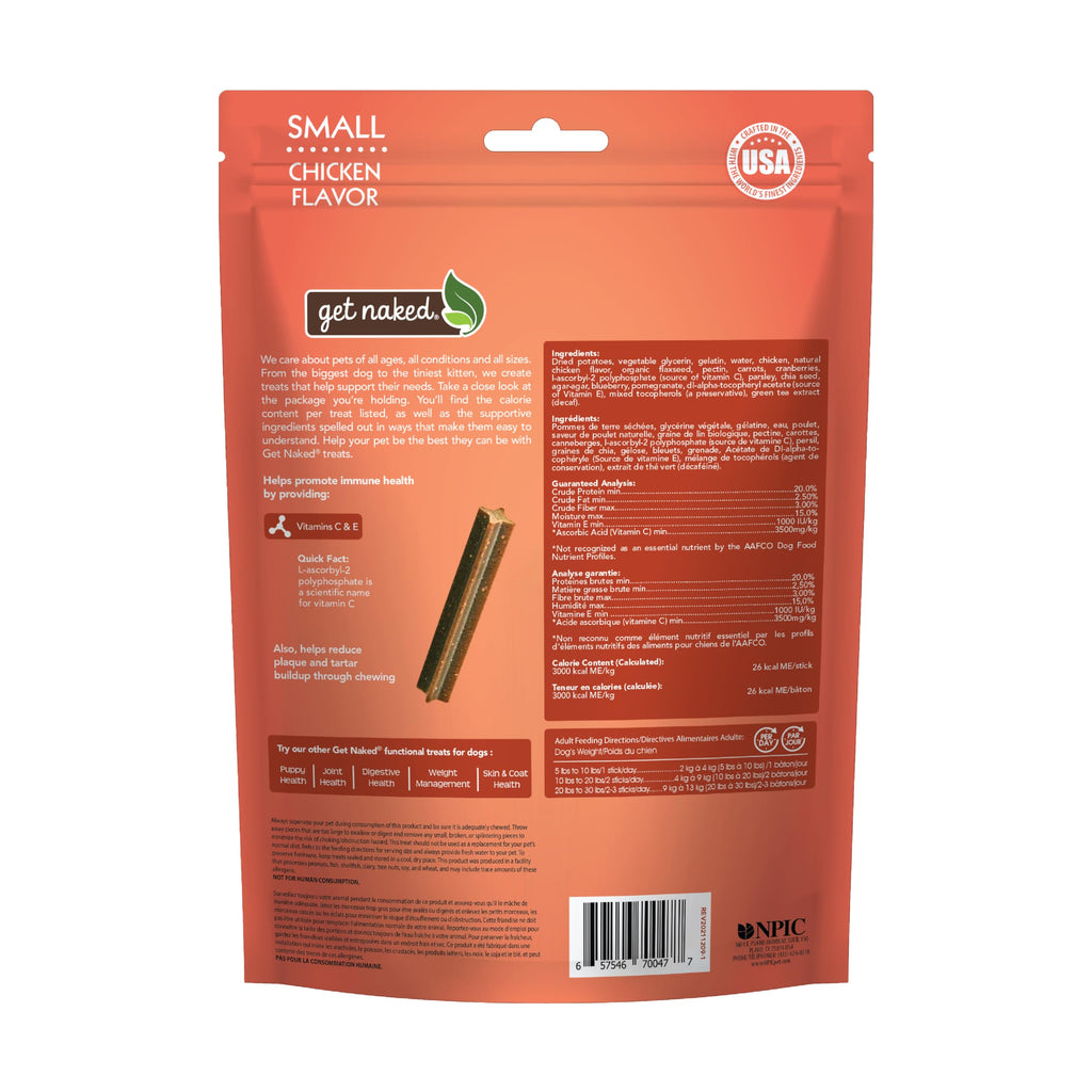 Grain-Free Dental Chew Sticks for Small Dogs, 6.2 oz U783