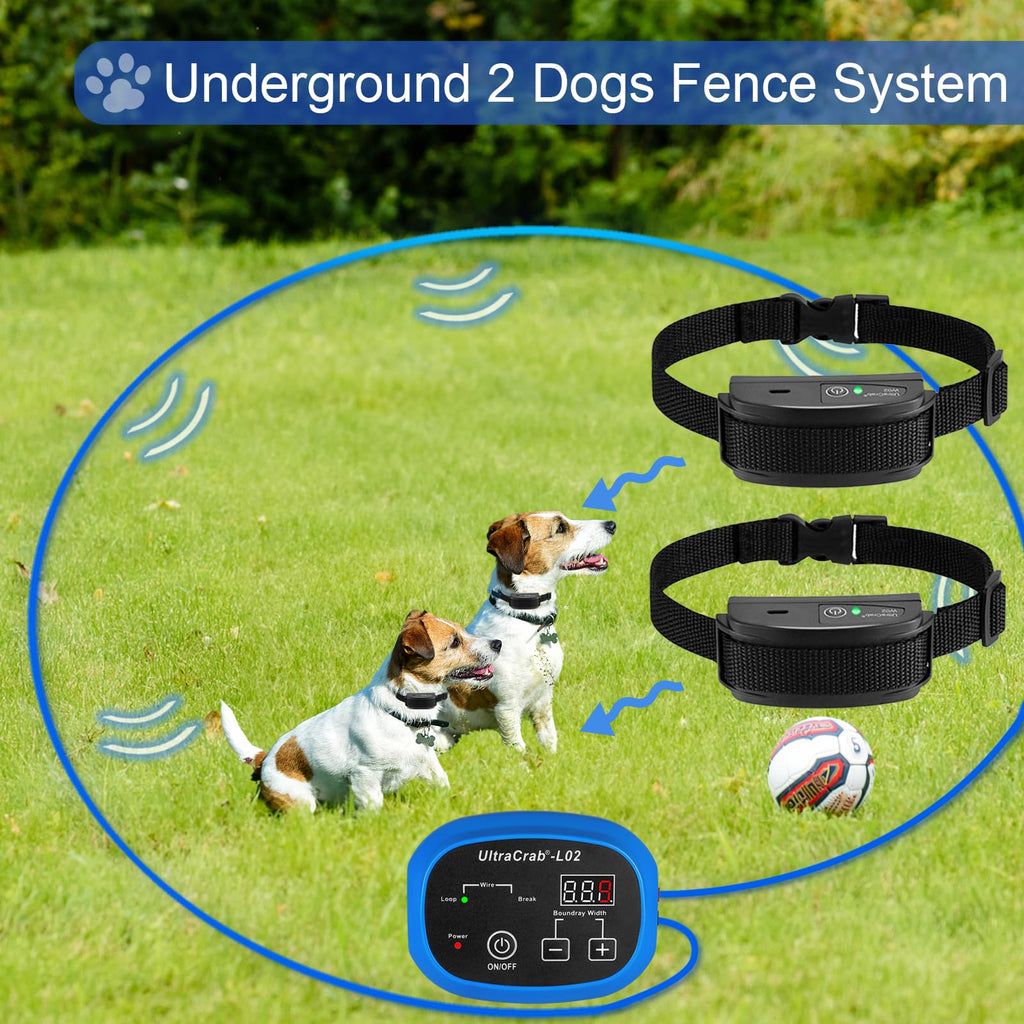 In-Ground Electric Dog Fence System with 2 Collars P851