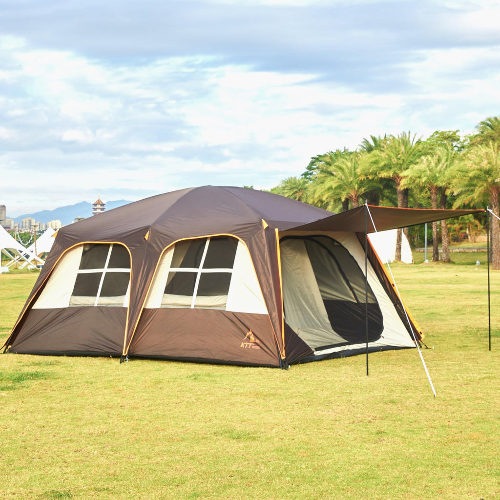 Extra Large 12-14 Person 2 Room Waterproof Double Layer Cabin Tent X2543