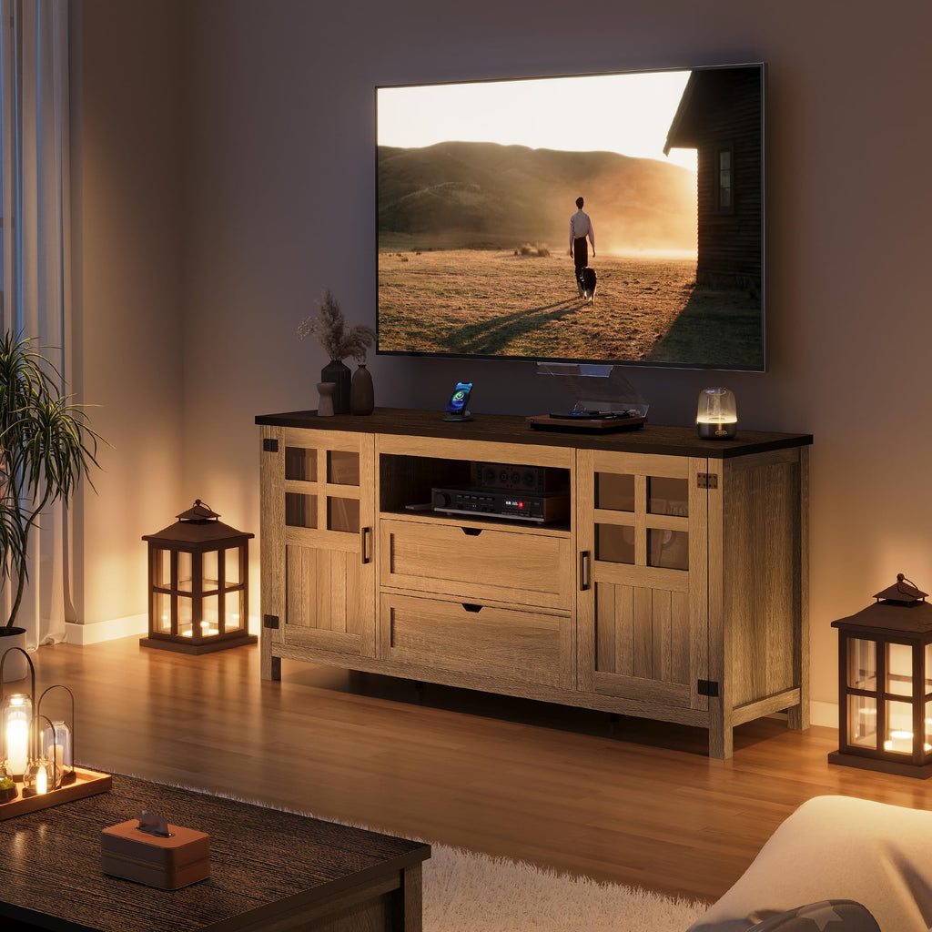 66'' Farmhouse TV Stand with Storage W867