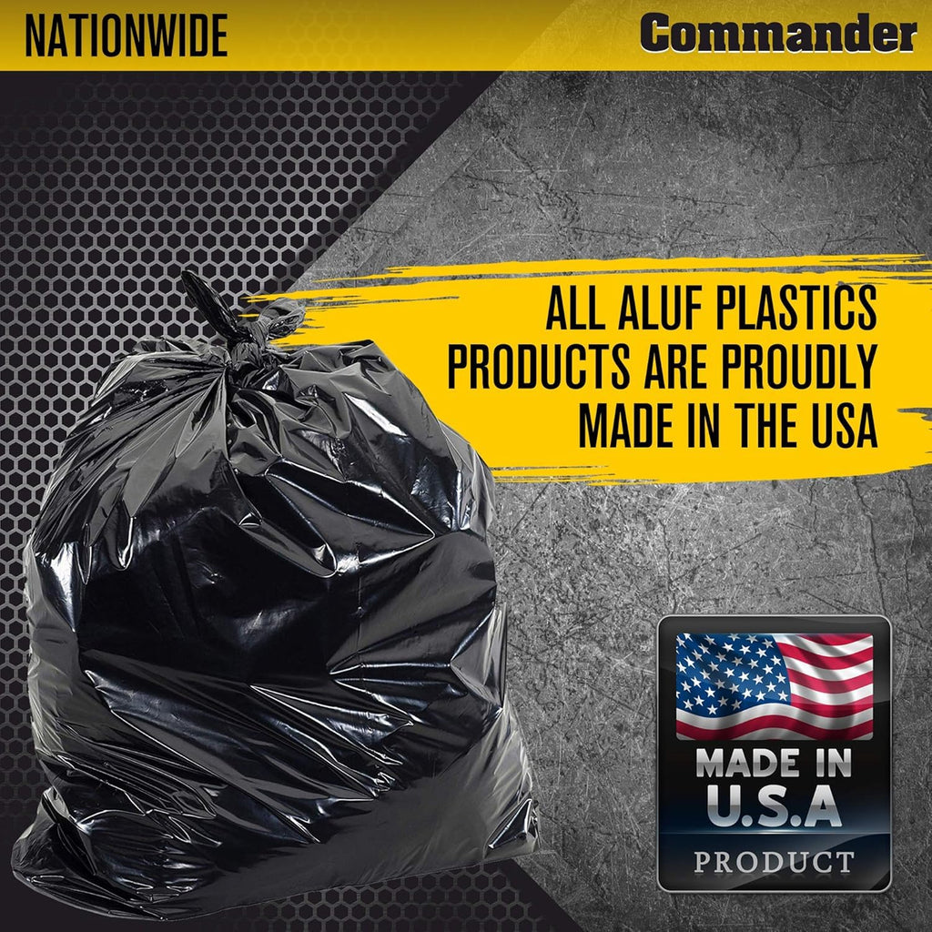 55 Gallon Heavy Duty Contractor Bags with Flap Ties, Pack of 20 V8143