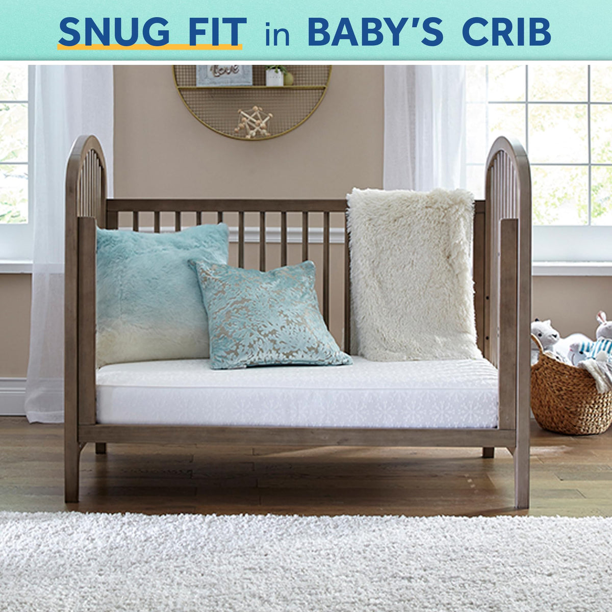 2 Stage Breathable Cooling Foam Cotton Crib Mattress O677477