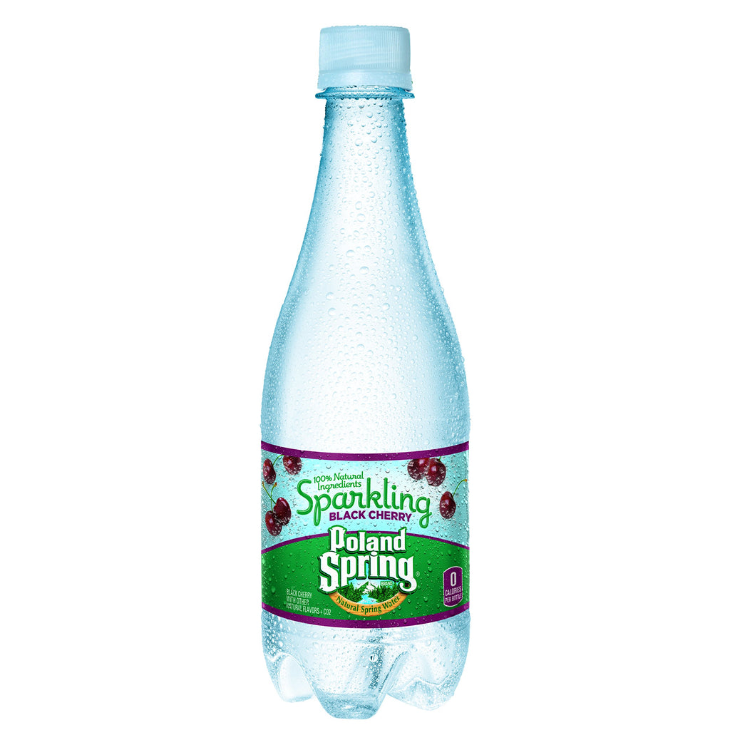 Sparkling Natural Spring Water, Black Cherry, 16.9 oz, 8 pk R99658