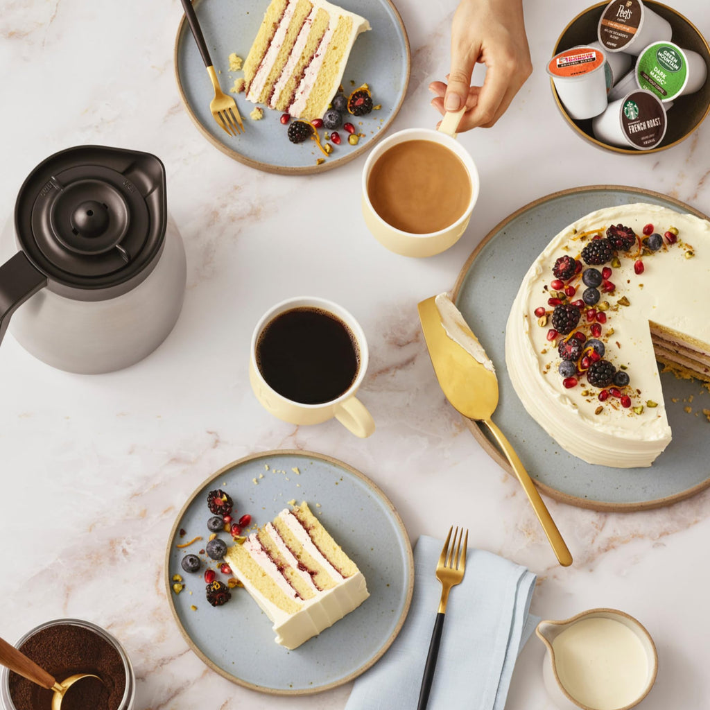 Single Serve & Carafe Coffee Maker, 60oz Removable Reservoir, Black V5737